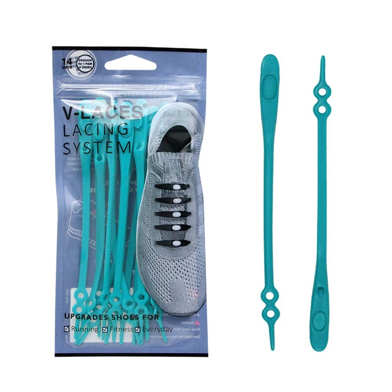 ZOOEASS No Tie Elastic Shoe Laces for Kids and Adults,Best for Sneaker(Jade) - Image 1